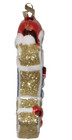 Radko Gingerbread Man Ornament w/Santa hat Bow-tie Candy Cane Sweater 5" Glass — photo 5