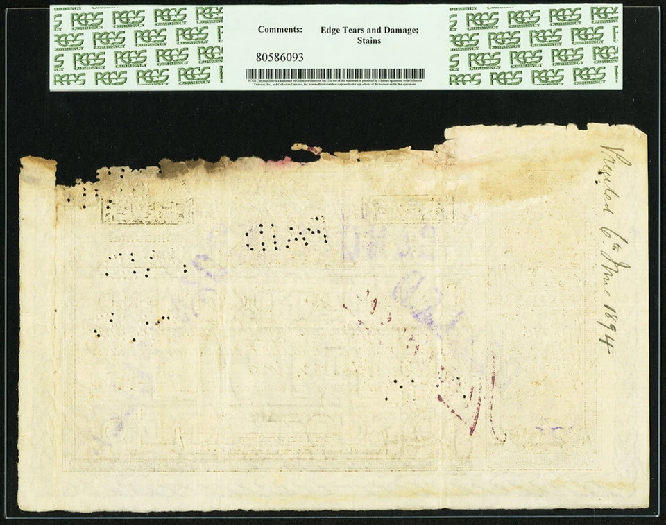 1894 Scotland 5 Pounds 5.5.1894 Pick 82b PCGS Very Fine 20. - Image 2 of 2