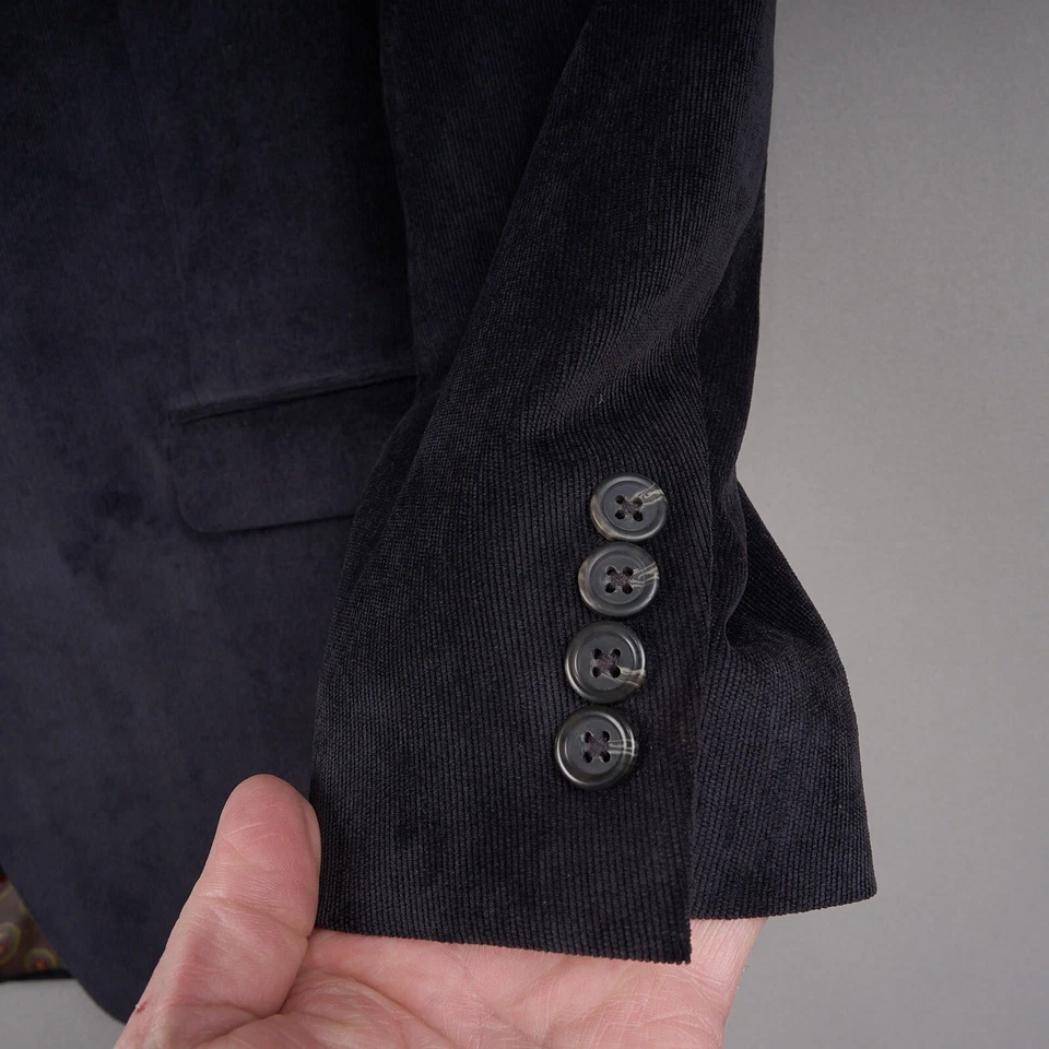 Blazer Chaps Pana 44L Negro 2 Botones Rendimiento Calce Abrigo Deportivo Para Hombre Foto 4 de 4