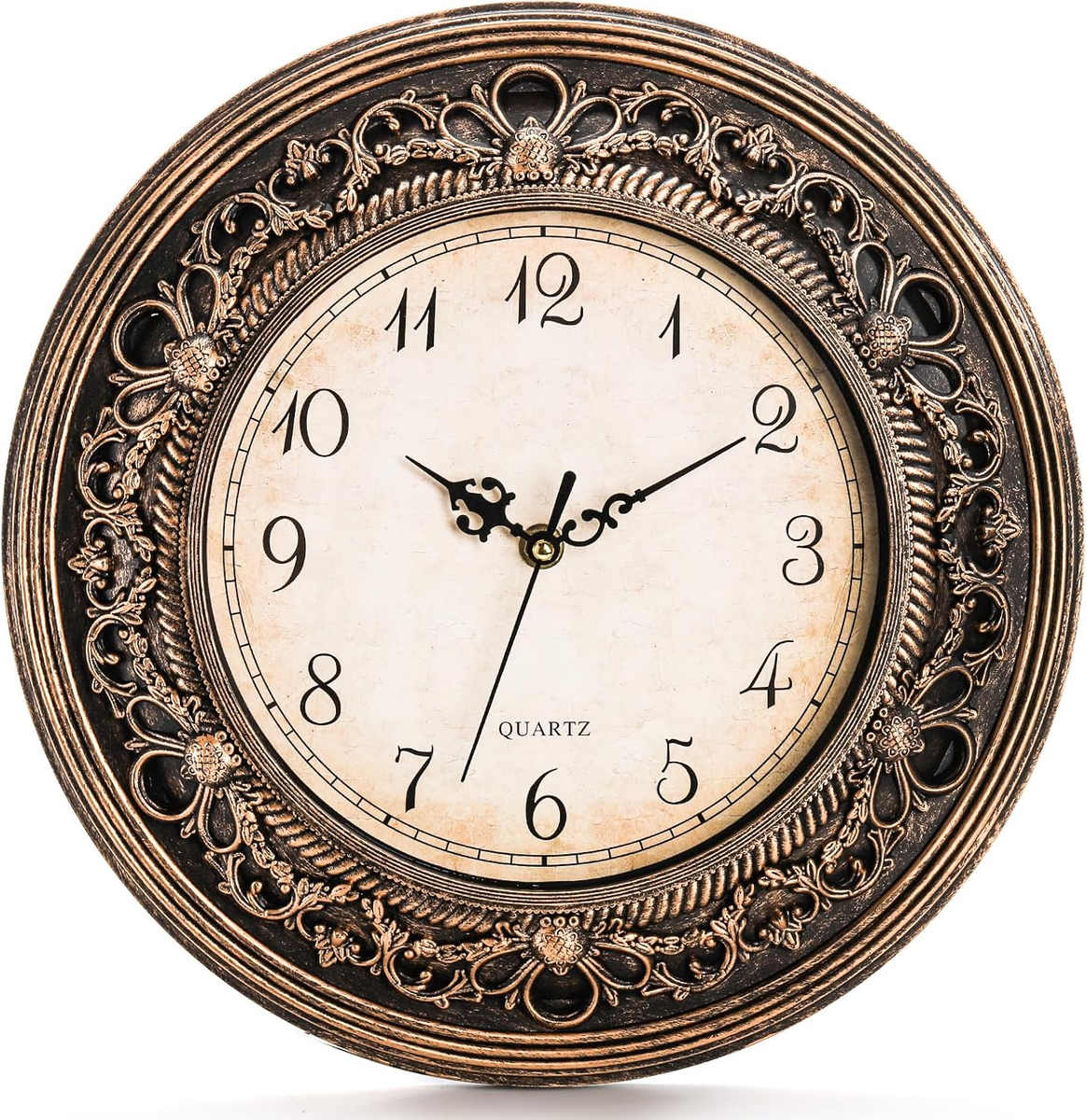 インテリア時計 antique wall clock Silent Wall Clock 13 Inch Vintage Large Battery Operated round