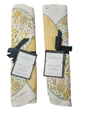 2 NWT Table Runner Runners Threshold Easter Flowers Floral Pastel 14 X 48