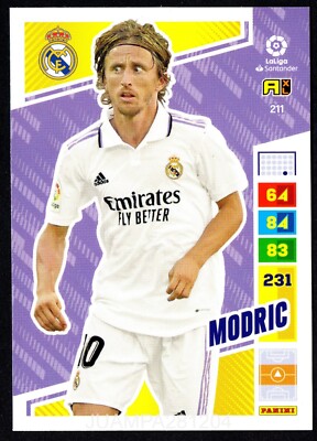 LUKA MODRIC #211 REAL MADRID 2022-23 CROMO PANINI ADRENALYN XL LA