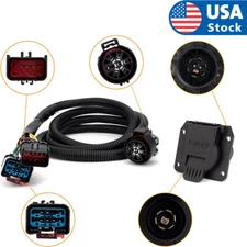 7' Custom Wiring Harness Extension Adds 7-Way RV Blade to Truck Bed x 56071