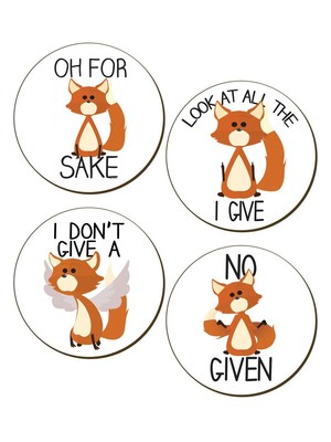 For Fox Sake 4-teiliges Untersetzer-Set