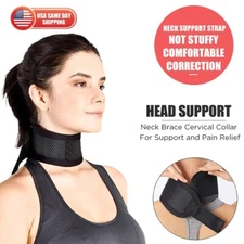 Neck Support Strap Cervical Collar Relieves Pain Spine Pressure for Women Men