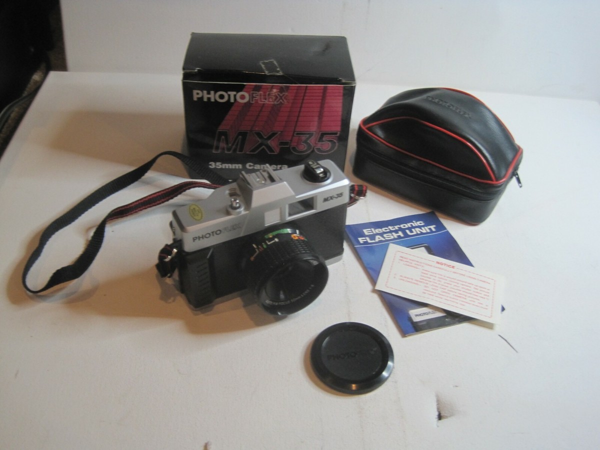 Vintage 90s PHOTO FLEX MX-35 35mm Point Shoot Film Camera 50mm Lens