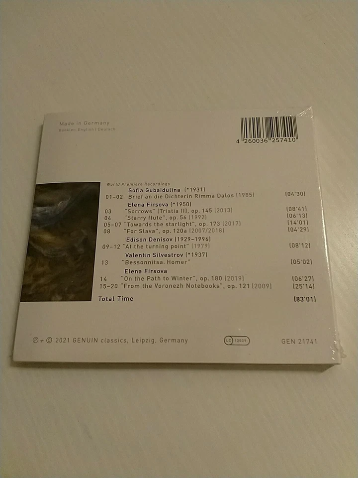 CD * Sofia Gubaidulina Bessonnitsa Insomnia - A Mandelstam Album * Neu&Ovp - Bild 2 von 2