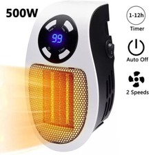 Stufa elettrica a basso consumo 500W portatile senza filo termosifone stufetta