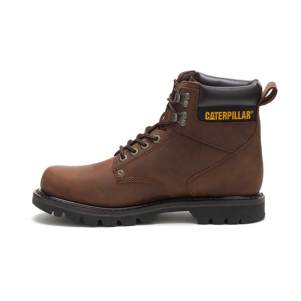 Caterpillar Mens Second Shift Soft Toe Work Boots P72593 Dark Brown
