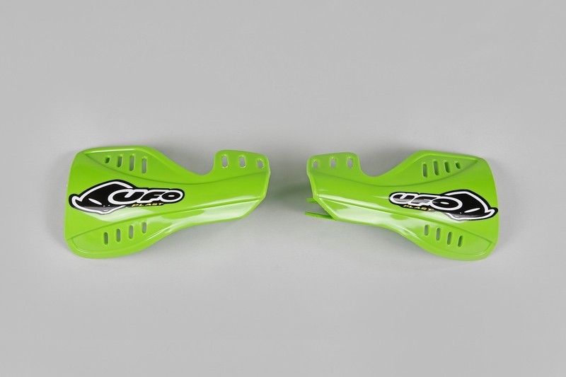 Protège-mains vert UFO pour moto Kawasaki KX125 et KX250