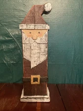 Hobby Lobby Primitive Rustic Santa Claus Decor Christmas Folk Art Hand Painted