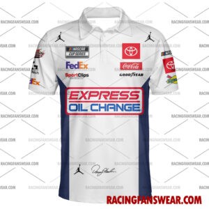 Denny Hamlin Nascar Racing 2024 23XI Racing Express Oil Change Hawaiian Shirt- P