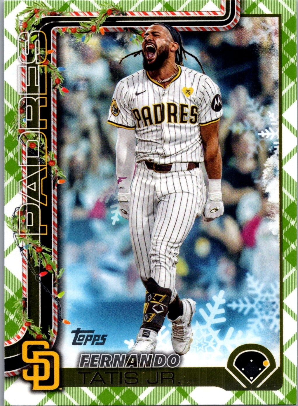 2025 Topps Holiday - Fernando Tatís Jr. #H170 Holiday Green Plaid