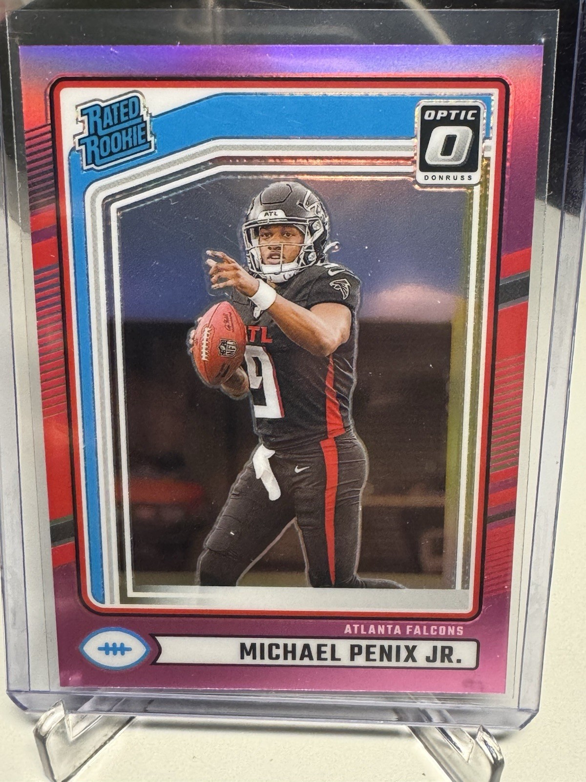 2024 Donruss Rated Rookie Michael Penix Jr. #308 Optic Preview Pink Prizm rc sp