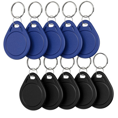 10Pcs T5577 RFID Keyfobs 125Khz Writable T5577 Key Fob Proximity ID Card Token T