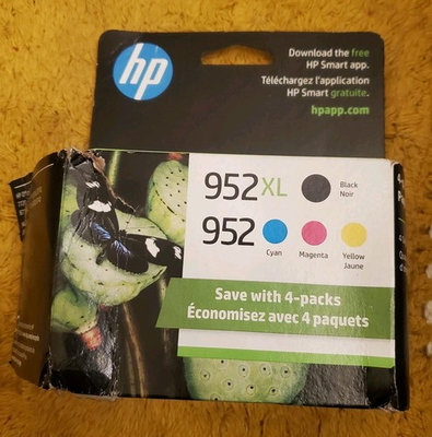 #ad HP 952XL Black amp; 952 Color Ink N9K28AN Combo 4 Pack OEM Sealed $105.99