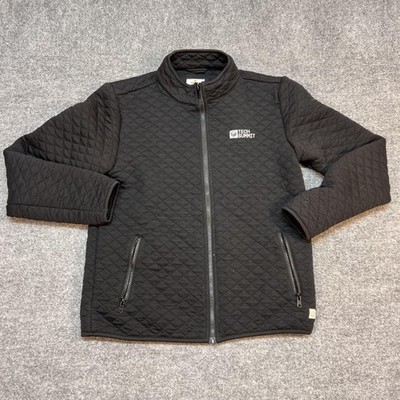 Marine Layer Jacket Womens Medium Black Quilted Full Zip Tech Summit Databricks