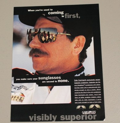 Dale Earnhardt Original Gargoyles Sunglasses 1995 Print Ad