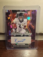 2025 Prizm Draft Picks - Signing Day Xzavier Henderson #SD-XHN Purple Ice Auto