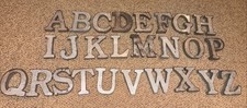 Galvanized Metal Letters 3D Industrial Alphabet Wall Hanging 3.75" Lot Of 26