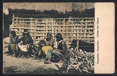 Postcard Argentina, Indios del Chaco 