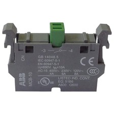ABB MCB-10 Contact Block, 1NO, 8 Amp, 120V