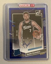 2023-24 Panini Donruss Optic Sasha Vezenkov /49 Blue Auto Rated Rookie RC #291