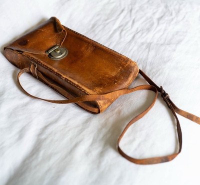Vintage Genuine Leather Field Case / Binocular Case with Shoulder Strap