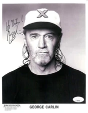George Carlin Signed Autographed 8X10 Photo Vintage Promo Head Shot JSA CE46719
