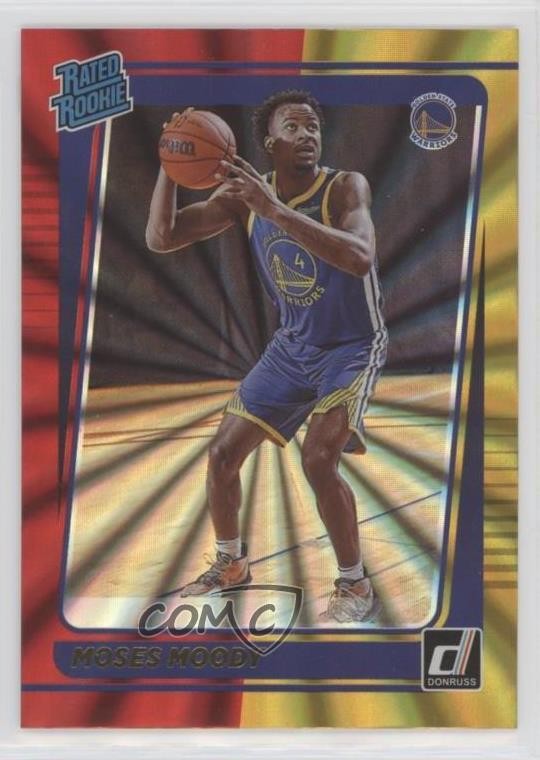 2021 Panini Donruss Rated Holo Red & Gold Laser Moses Moody #234 Rookie RC 0r5l