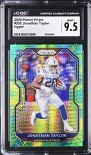JONATHAN TAYLOR RC 2020 PANINI PRIZM HYPER ROOKIE SP 108/175 CGC 9.5 MINT COLTS