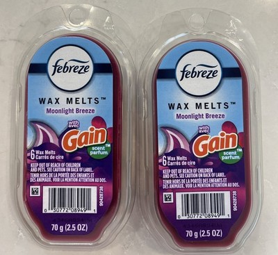 2 Pack Febreze Wax Melts GAIN MOONLIGHT BREEZE Wax Melts Air Freshener New