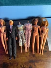 Vintage Barbie 80s 90s Figure Lot Barbie & Ken 6 Dolls w/ Clothes