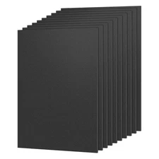 Pack of 10 ABS Plastic Sheet 8" x 12" x 1/8" Thick (3mm) Black 8 x 12, 