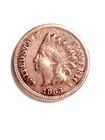 1863 P, #5, Raw Very Good (VG-8) Grade, Faint Full Liberty, Indian Head Penny