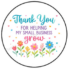 THANK YOU FOR HELPING MY SMALL BUSINESS GROW ENVELOPE SEALS LABELS STICKERS