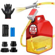 Fast Fuel Transfer Pump with Automatic Shut-Off 4 Adapters for Versatility