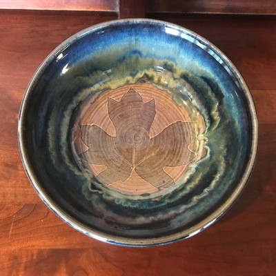 CALIFORNIA STUDIO ART POTTERY LARGE 12  BOWL HAND CRAFTED & SIGNED BY GREG OLSON