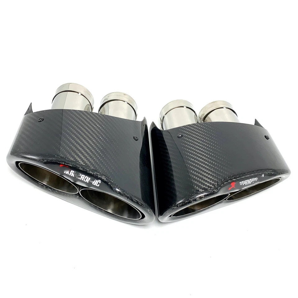 Carbon Fiber Exhaust Tip For Audi A3 A4 A5 A6 To RS3 RS4 RS5 RS6 Exhaust pipe ta - Image 3 of 4