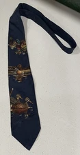 Polo Ralph Lauren Silk Tie Ducks In Water Blue