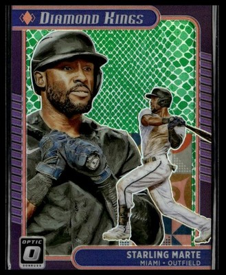 2021 Donruss Optic #17 Starling Marte Green Dragon #/88