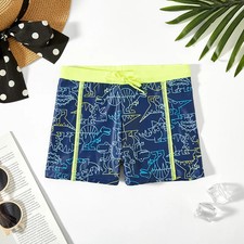 Summer Quick Drying Teen Boys Swim Trunks Blue Children's Swimming Trunks Kids T
