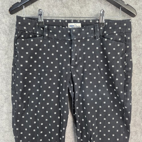 Old Navy Pants Womens 10 Black Polka Dot Pixie Skinny Casual Pockets 12865 - Picture 11 of 14