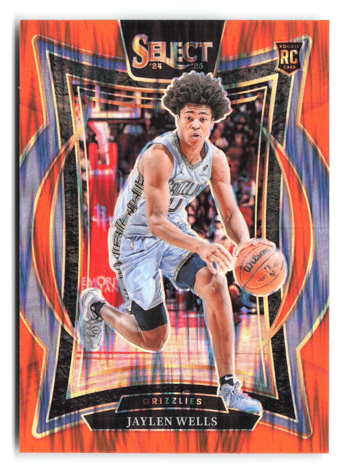 2024-25 Panini Select #79 Jaylen Wells Orange Flash Prizm
