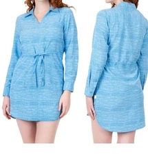 Shore To Summit Sun Protection Dress Blue Sea Mist Outdoor Sporty Girl Sz Large 
