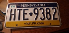 plaque immatriculation américaine Pennsylvanie Usa Pennsylvania license plate