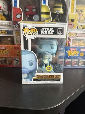 Funko Pop Qui-Gon Jinn (Force Ghost) 778 Glow In The Dark Special Ed. Star Wars