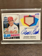 2026 Topps Heritage Johnny Bench #CCAR-JB Clubhouse Collection Auto Relic #/25