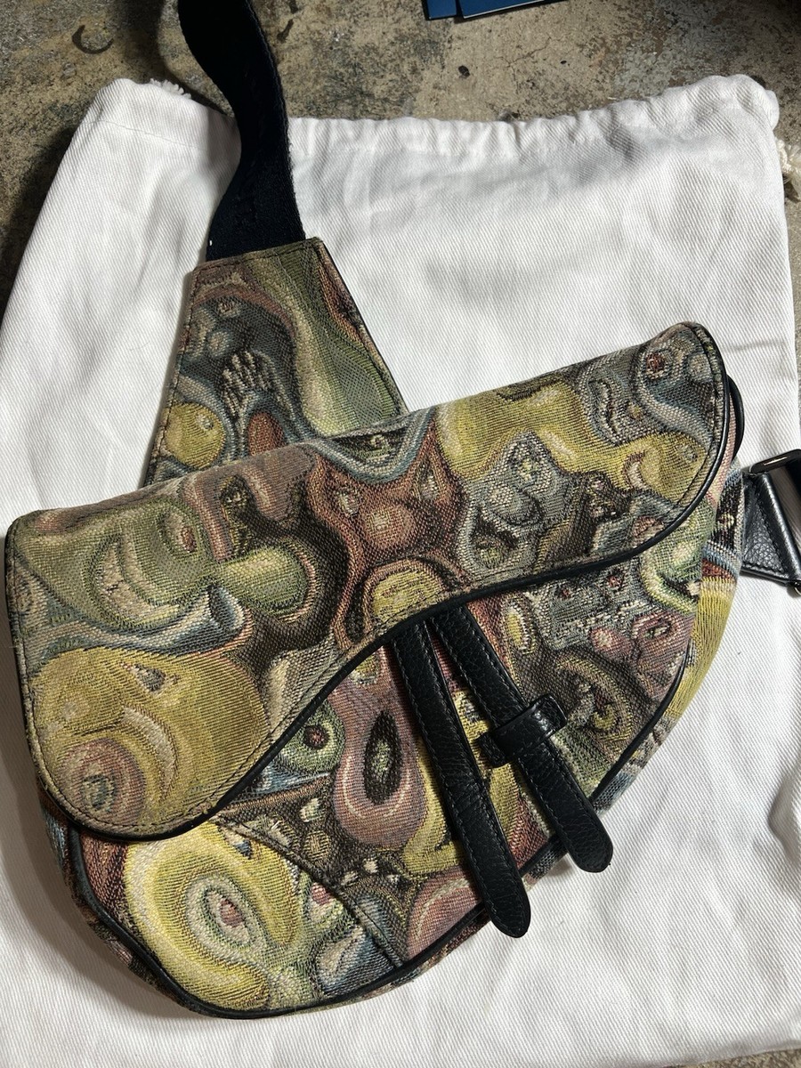 【SALE】Dior ブローチ　Kenny Scharf コサージュ Christian Dior Kenny Scharf Saddle bag Crossbody Bag Jacquard