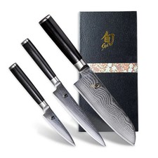 NEW Shun Classic 3 Piece Knife Set Santoku Pe...